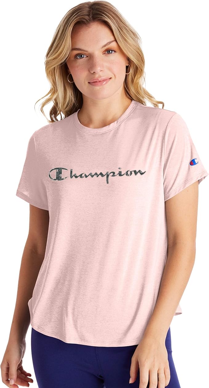 Champion Women's Sport T-Shirt, Hush Pink-586167, Medium: Buy Online at Best Price in UAE 