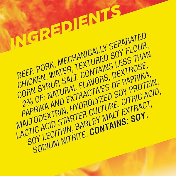 SLIM JIM SMOKED MEAT STICKS, SPICY FLAVOR, 6G PROTEIN PER SERVING, SNACK SIZE, 0.28 OZ. (14 COUNT)