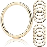 Keeshibao Trigger Spring O Rings Round Carabiner Clip, Large Metal Keychain Clip for Car Keys, Keyrings Buckle, Bags,Purses