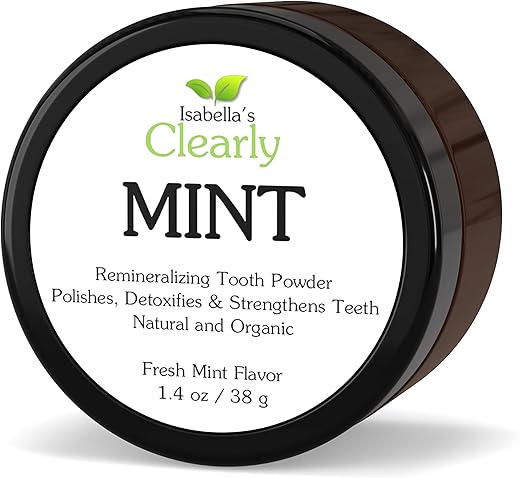 Isabella’s Clearly MINT 歯の高ミネラルを強化ポリッシュ＆解毒する自然の再石灰化歯磨き粉、ホワイトニング 1.4オンス