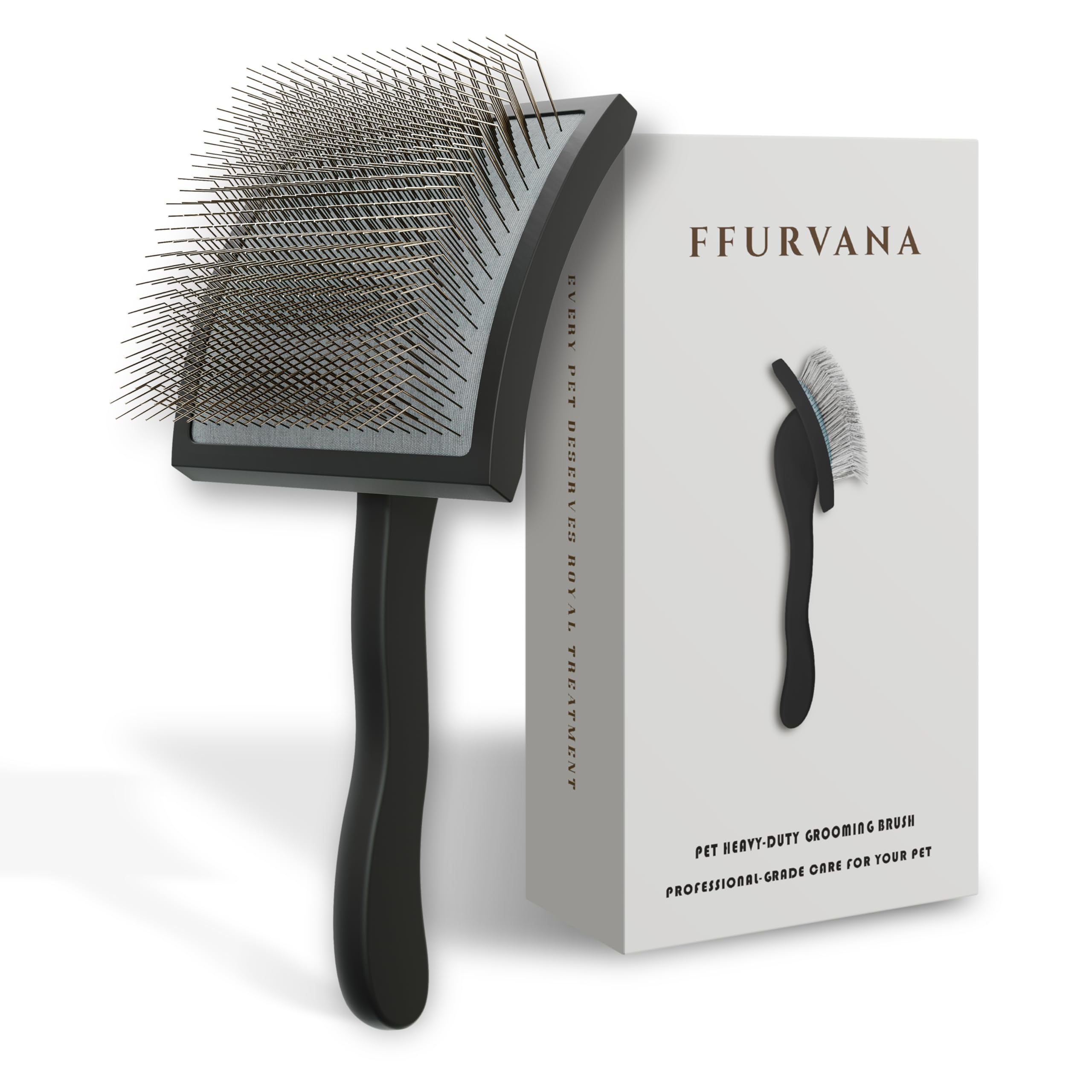 Doodle Slicker Dog Brush –Perfect For Goldendoodle & Poodle Hair Maintenance - Medium to Long Hair Breeds-Detangle, Brush, Black – Professional Pet Grooming Brush for Thick & Long-Haired Dogs