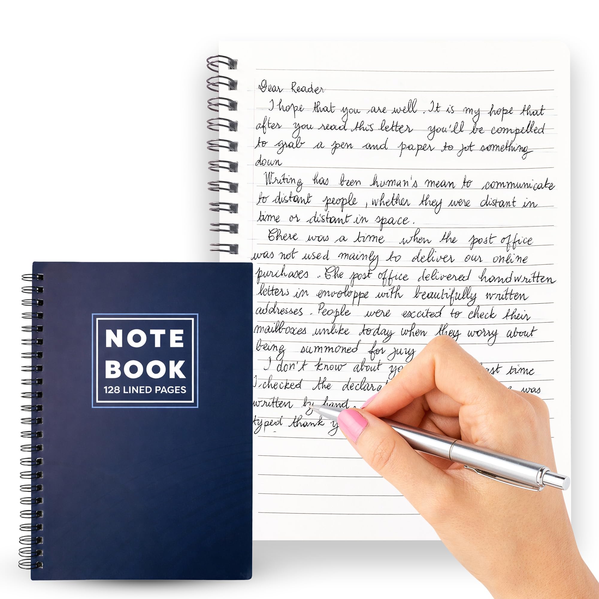 SOL A5 Notebook, 64 Sheets Spiral Notebook A Lined Pages for Notes, Journaling & Planning, Compact & Lightweight Design, Portable Pocket-Sized Notepad for School, Office & Travel