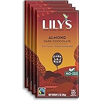 Almond Dark Chocolate Bar by Lily's | Stevia Sweetened, No Added Sugar, Low-Carb, Keto Friendly | 55% Cocoa | Fair Trade…