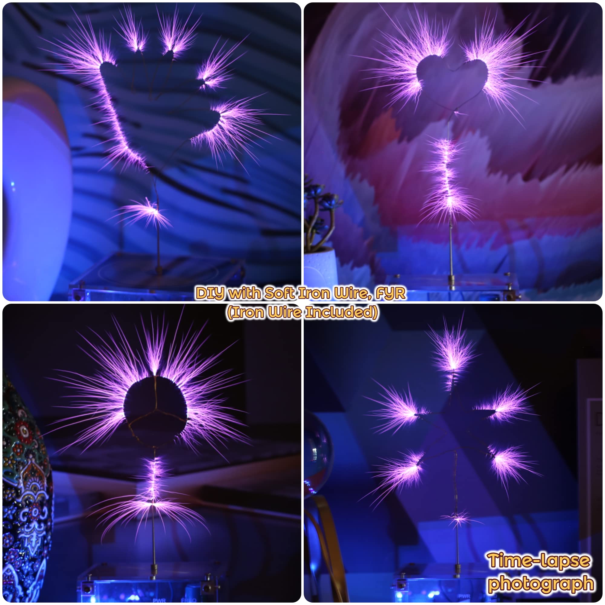 Joytech Bluetooth Music Tesla Coil Arc Plasma Loudspeaker Wireless Transmission Experiment Desktop Toy Model SSTC SS02