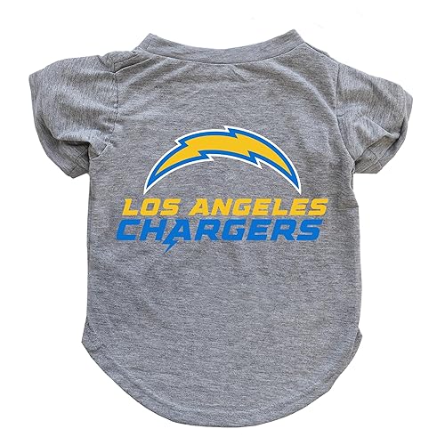 Littlearth NFL Los Angeles Chargers Pet T-Shirt, Team Color, Medium