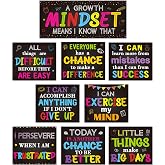 Sereliy 10 Pcs Classroom Motivational Posters, Growth Mindset Posters, Inspirational Bulletin Board, Positive Classroom Themes Decoration Sets for Elementary Middle High School (Growth 10)