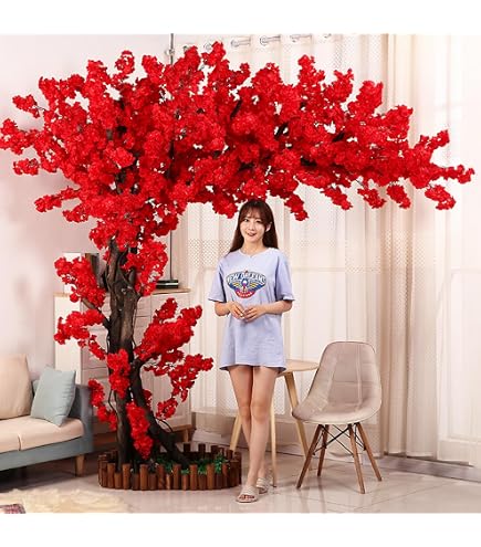 Red Japanese Cherry Blossom Decorations
