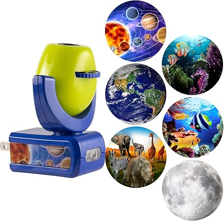 Projectables 13347 Six Image Led Plug In Night Light Green