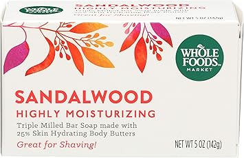 Amazon Com Whole Foods Market Sandalwood Triple Milled Bar Soap