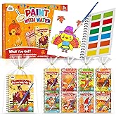 ZMLM 24 Water Coloring Books for Kids Party Favors - Bulk Mini Coloring Books for Kids Ages 4-8,Small Birthday Goodie Bag Stuffers School Teacher Return Gift Art Crafts Classroom Prizes (Thanksgiving)