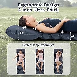 WILDOMS Sleeping Pad for Camping - 4” Thick
