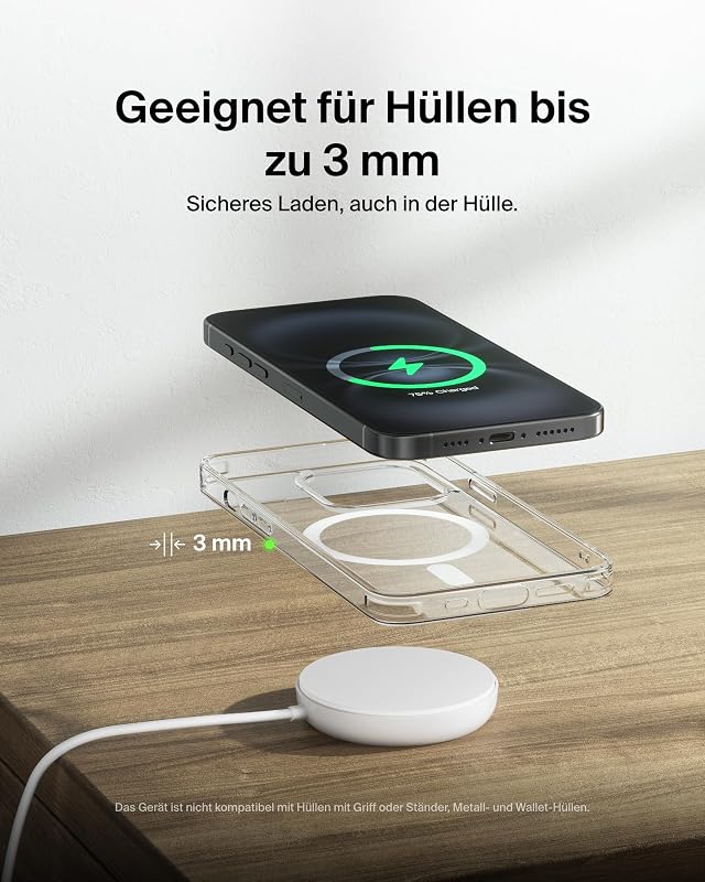BoostCharge Pro Kabelloses Ladegerät Magnetisch, 15W mit Ständer
