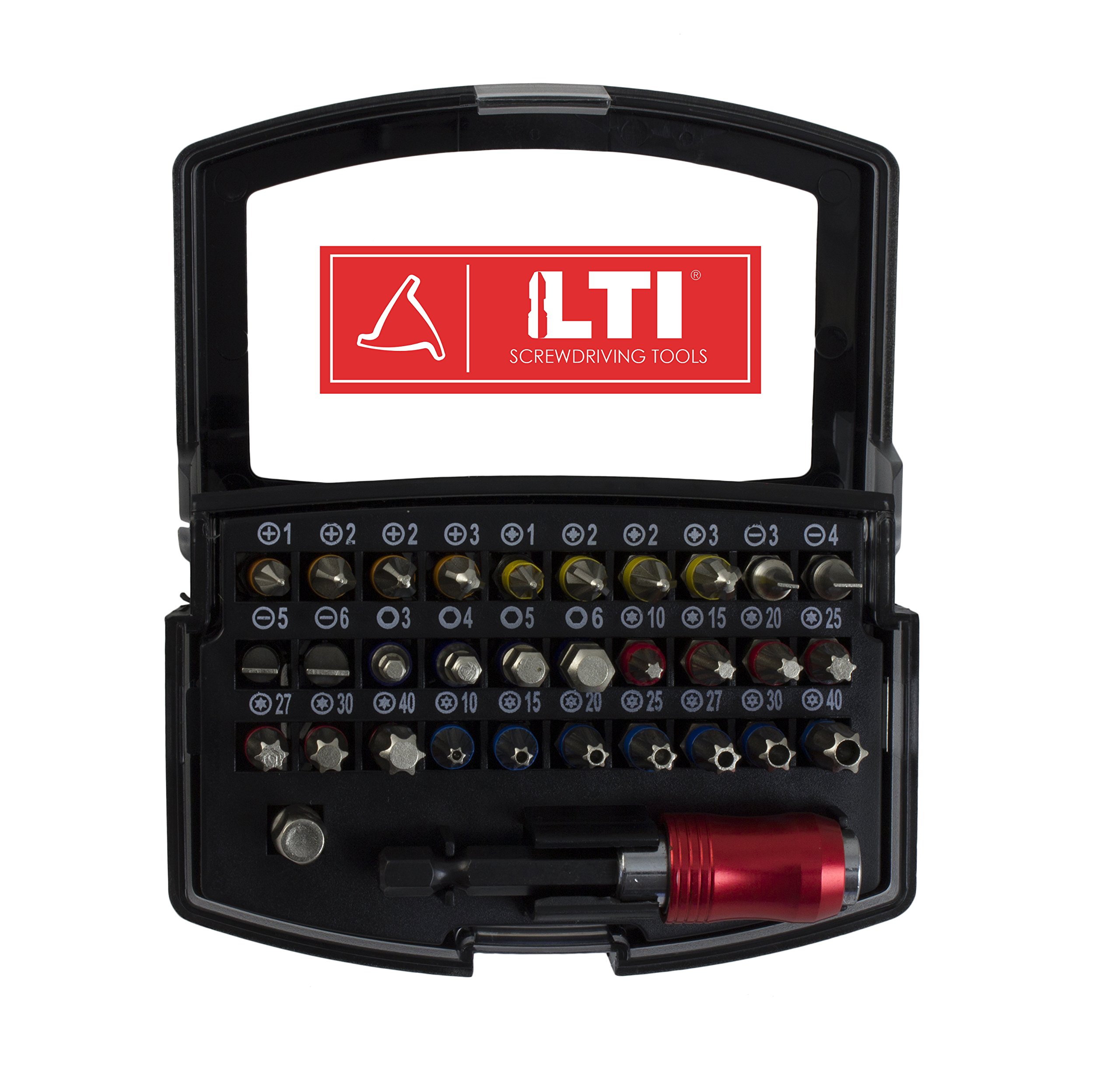 KRINO 66009015 Inserts with Coloured Ring for AVVITATORI, Set of 32 Pieces, Steel