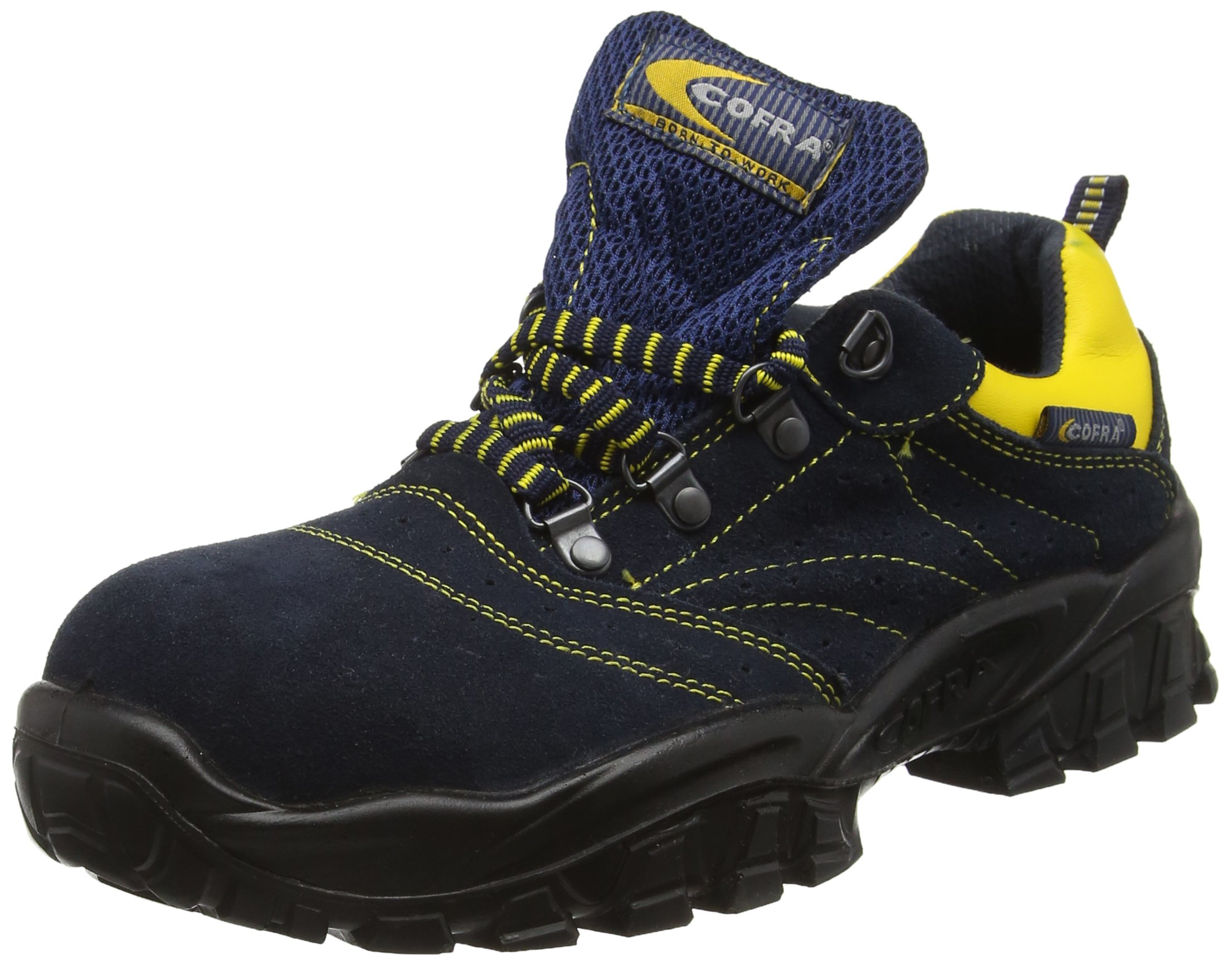 Cofra NT100-000.W41 Size 41 S1 P SRC "New Arno" Safety Shoes - Black/Yellow