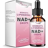 Liposomal NAD Liquid Supplement for Women, Pure 500mg NAD Nicotinamide - Cell Regeneration,Energy & Metabolism Support, Vegan,Sugar Free,Additives Free,2 Fl Oz