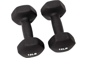 FITVIDS BalanceFrom Set of 2 Neoprene Coated Non-Slip Grip Dumbbell Weights