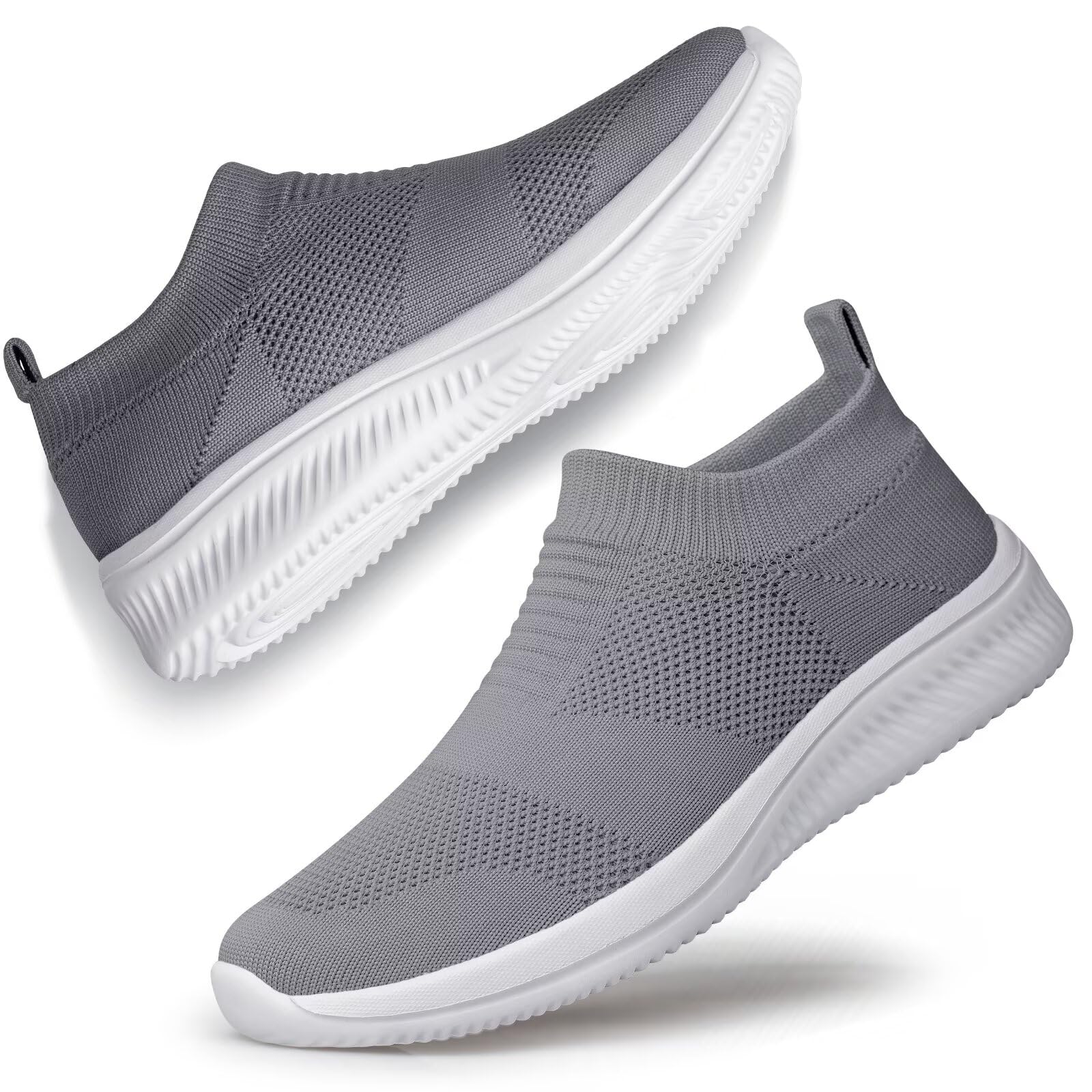 vibdiv Slip on Mesh Knit Sock Sneakers Womens Flat