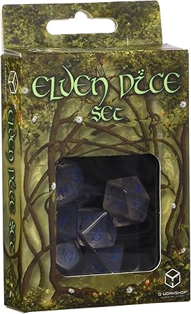 Elvish Dice Transparent/Blue (7)