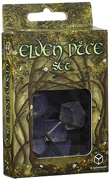 Q-Workshop QWOELV11 - Elvish Dice, Brettspiel, Transparent/blau