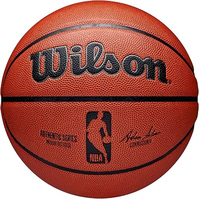 Wilson NBA Authentic Series Size 7 Basketball Mixed Leather Indoor Outdoor Brown