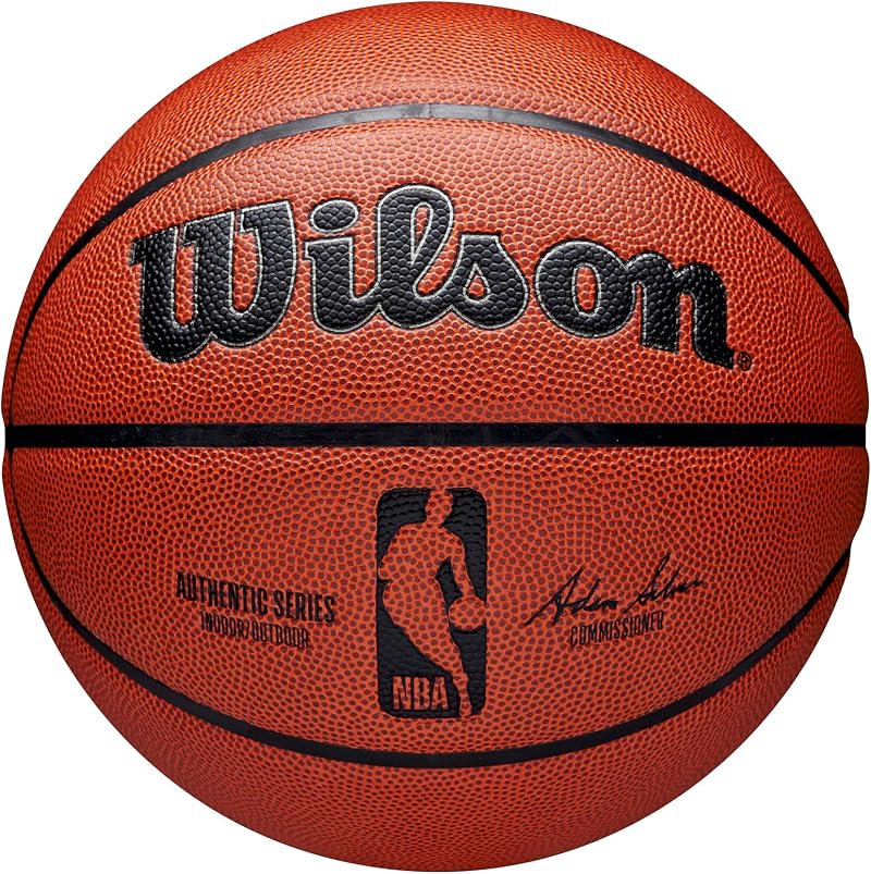 Wilson NBA Authentic Series Size 7 Basketball Mixed Leather Indoor Outdoor Brown