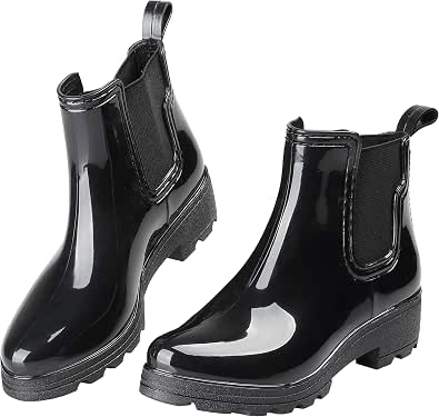 EYUSHIJIA Botas de lluvia cortas impermeables para mujer, botines Chelsea :  Ropa, Zapatos y Joyería - Amazon.com