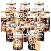 Mifoci 16 oz Christian Gift for Women Men Bulk Inspirational Coffee Mug Drinking Cup with Bamboo Lid Religious Church Favor(Classical Style,24 Pcs)