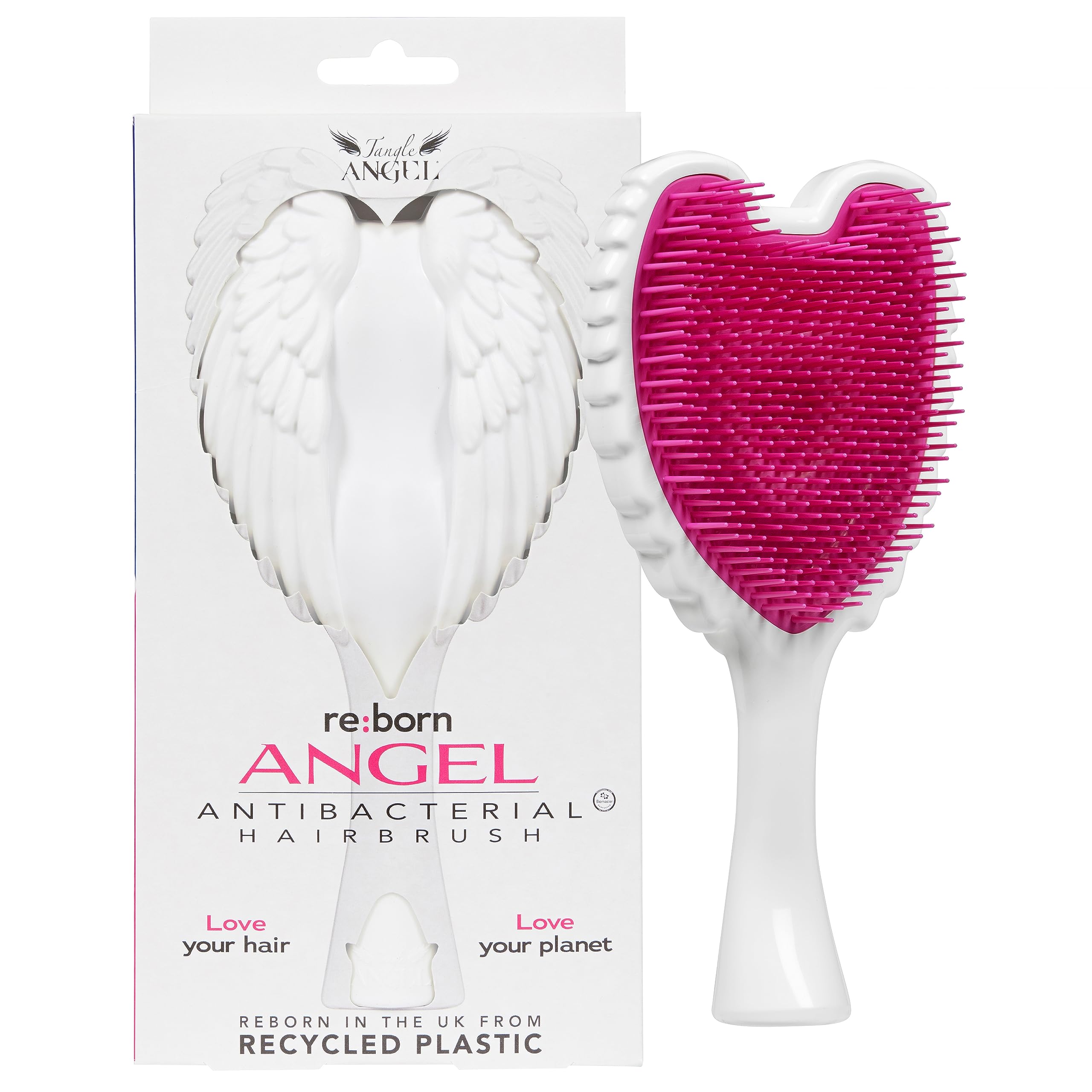 Tangle Angel REBORN Angel Detangling Hair brush - Eco Friendly Hair Brush. Great for All Hair Types - Thick, Curly, Straight, Wavy, Wet and Dry Hair, Hair Extensions. Perfect for Women, Girls, Kids