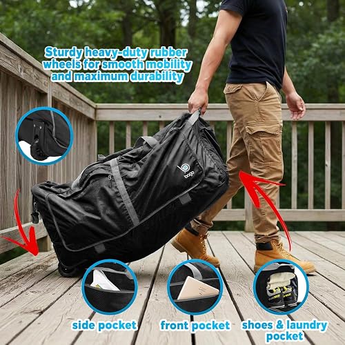 bago travel duffel bag Large Duffle for Women & Men. Durable Lightweight Foldable Travel Bags For Traveling Women. 80L Duffle Bags For Overnight Bag With Shoe Compartment Collapsible Weekender duffel Bago 40L Sports Packable Duffle