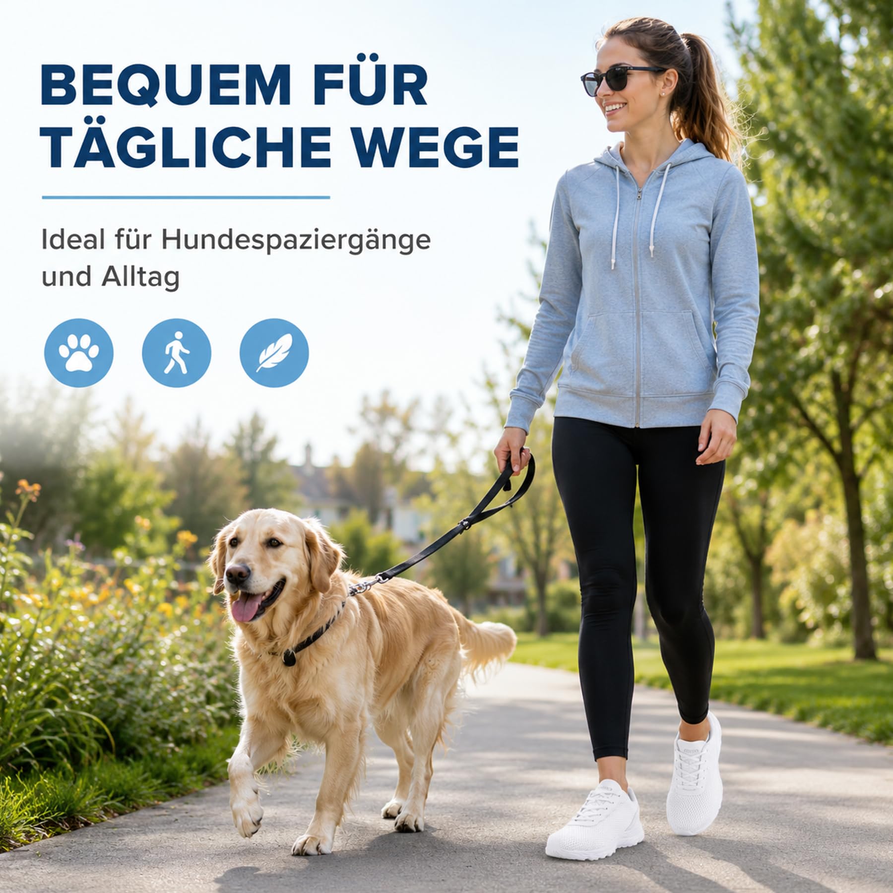 Knixmax Outdoor Walkingschuhe für Damen und Herren – atmungsaktive Sneaker für breitere Füße mit breiter Zehenbox leichte Komfortschuhe Weiß(Leichter Blaustich) EU42 6