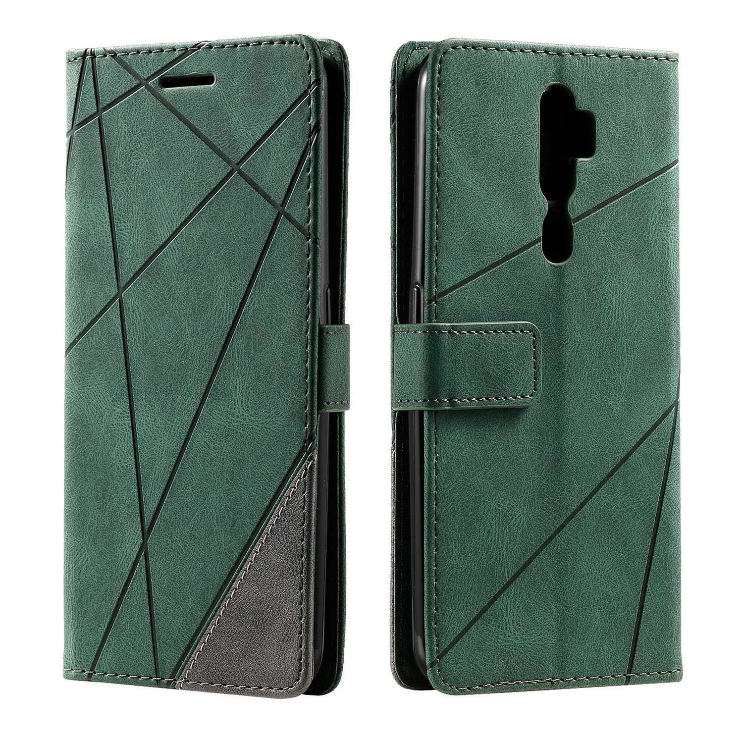 SONWO Case for Oppo A9 2020 / Oppo A5 2020 Case, Premium Leather Flip Wallet Case Magnetic Closure Card Slots Kickstand Phone Case for Oppo A9 2020 / Oppo A5 2020, Green — image 1