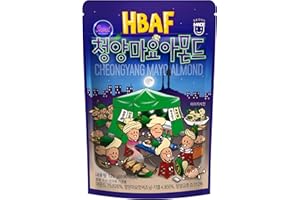 [Official Gilim HBAF] Korean Seasoned Green Chili Mayo Pepper Almond Nut | Kids, School, Lunch, Office, Work, Travel, Camping Party Snack | Pre-workout Protein Snack | Korean Food Healthy Snacks | Asin Snack Korean Sovenior (Green Chili Mayo x 120 gram pack)