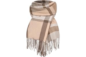Pleneal Scarf for Women, Womens Winter/Fall Scarf,Long Plaid Shawls and Wraps, Cashmere Feel Blanket Pashmina Scarves