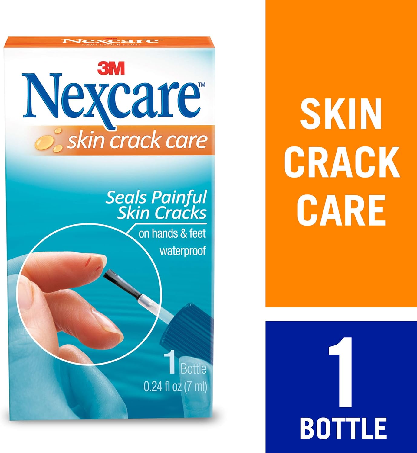 Nexcare Skin Crack Care, Liquid Bandage, Great for Use on Fingers, Hands and Feet, No Sting, Waterproof, 1 Bottle: Health & Personal Care