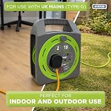 Status 15 Metre Extended Reach Outdoor Power Cable Reel Dual Socket view 3