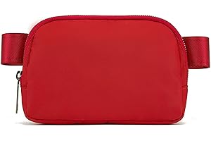 YOSHUYUKI Fanny Pack Cross Body Bag Small Crossbody Bags for Women Men Trendy Nylon Waterproof Mini Purse Travel Running Belt Bag Lulu Dupes Bum Hip Chest Waist Pack Side Bag Must Have Red