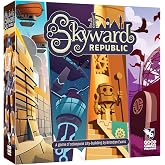 Good Games Publishing Skyward Republic, Card Game, 2-4 Players | Use a high tension pile draft to collect then build a sky city, Race to finish your sector, win over powerful benefactors