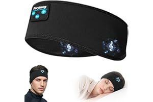Perytong Sleep Headphones Bluetooth 5.4 Headband, Wireless Sleep Headband Headphones for Side Sleepers, Ultra-Thin Stereo Speakers & Extended Battery Life, Sports Headband Earphones for Sleeping