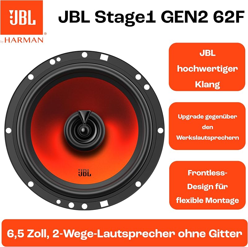 Stage1 GEN2 62F 6.5 in / 16.5 cm 2-Wege Koaxial Einbaulautsprecher Auto