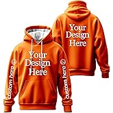 Custom Unisex Hoodies Personalized Men Women Adult Pullover Sweatshirts with Pocket Design Your Own Text Photo Logo Winter