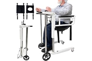 Retaoldth Caregiver-Free Transfer Chair, Self-Operated Folding Portable Patient Lift for Car Self-Service Mobility, Bathroom Wheelchairs Transfer Chairs for Seniors, No Human-Push Required