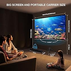 Projector Screen and Stand, Portable Projector