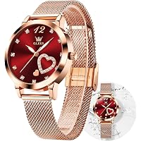 Amazon.com: OLEVS Rose Gold Watch for Women Mesh Strap 