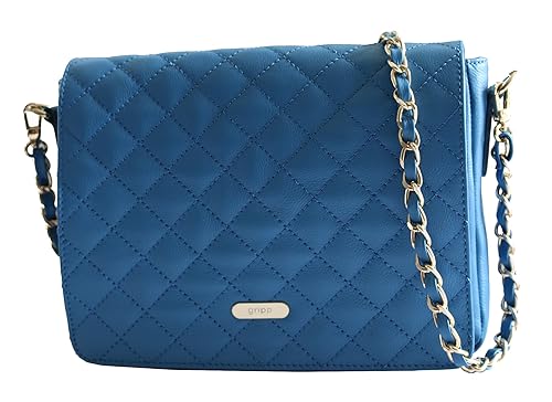 light blue sling bag