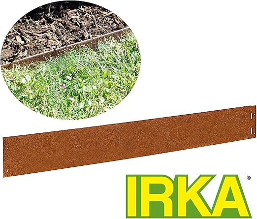 10 x Bordes para césped Acero Corten Acero estrecho 14 cm mähkante ...