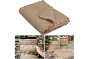 Svepndic 40in x 19ft Multipurpose Natural Burlap Fabrics Tree Wraps Rolls Tree Trunk Protectors,Gardening Burlap Rolls for Decorations, Weddings,Landscaping,Home