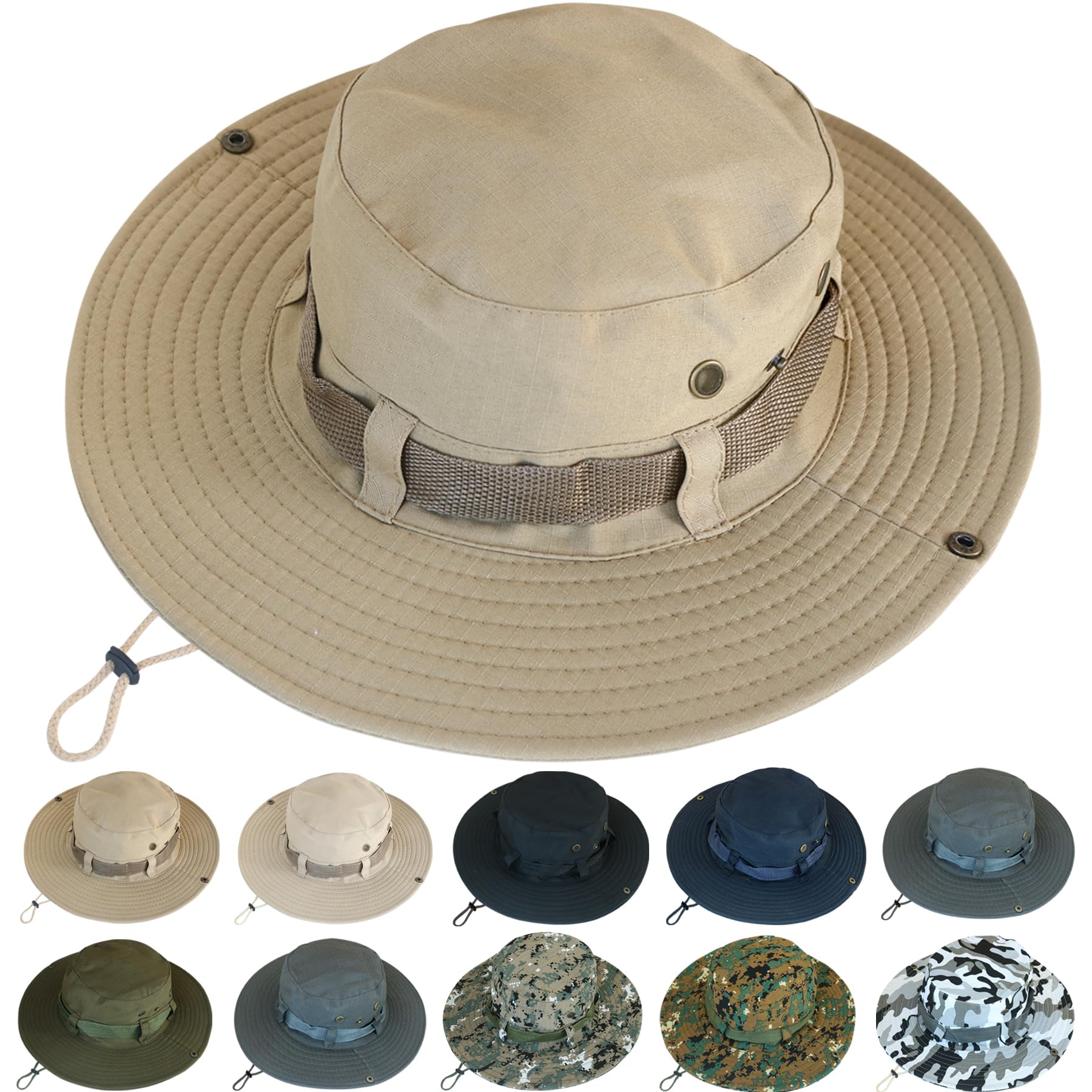 NPQQUAN Sun Bucket Hats for Men Women Wide Brim UV
