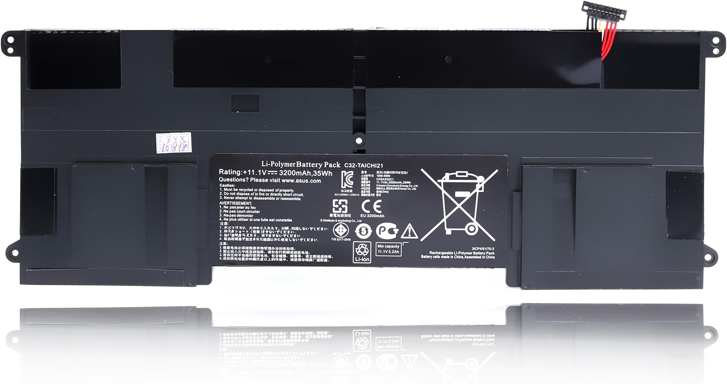 Emaks C32-TAICHI21 Battery for ASUS Taichi 21 21-DH51 21-DH71 21-UH51 11-Inch Convertible 2in1 CKSA332C1-11.1V 35Wh/3200mAh