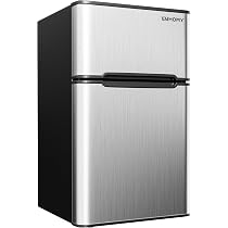 EUHOMY Mini Fridge with Freezer, 3.2 Cu.Ft Mini Refrigerator ...