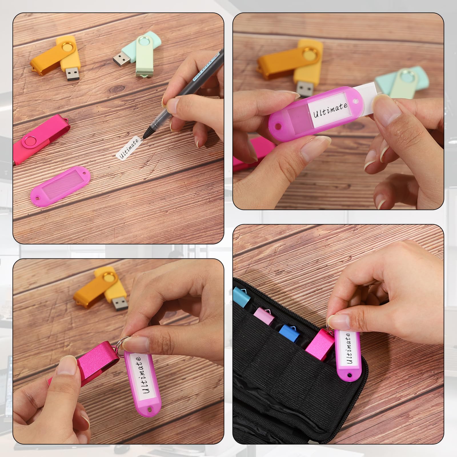 USB Flash Drive Case Soft Material Thumb Drive Holder case, USB Drive Holder Organizer, Portable Electronic Accessories Bag for USB Memory Stick with 10 Slots